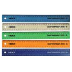 NEXX Coloured Ruler Shatterproof Assorted 30cm